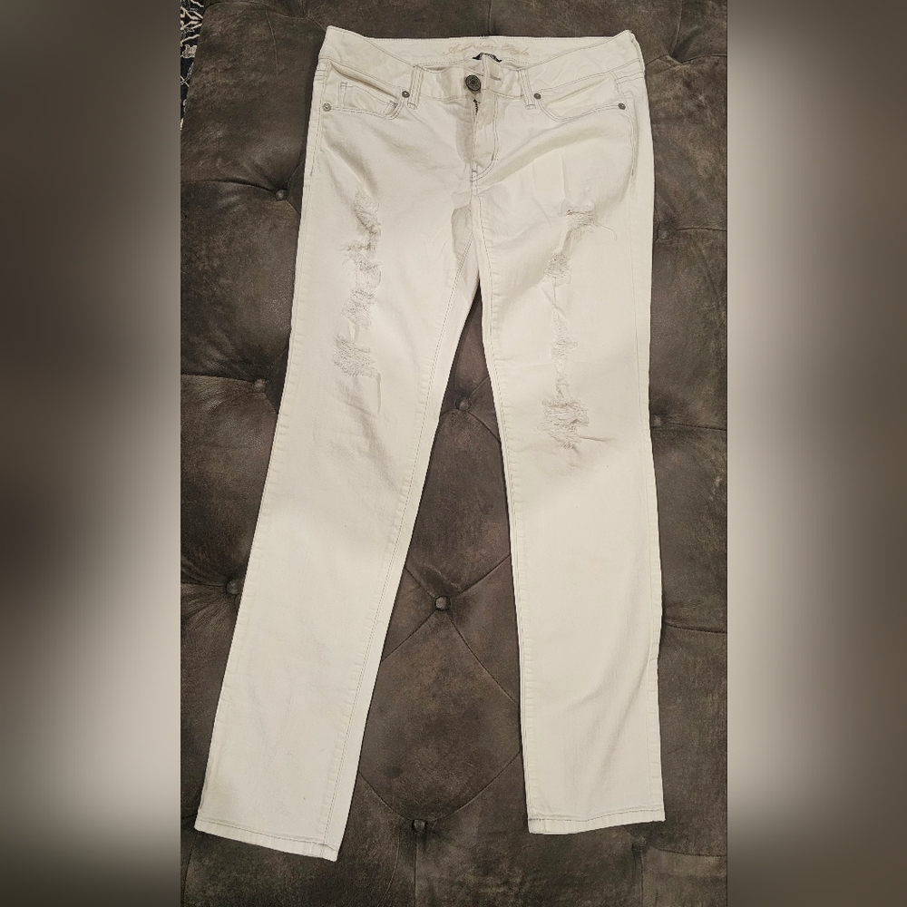 American Eagle Ripped Skinny Stretch Jeans Size 8